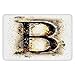 Produktbild XIEXING Water Absorption Reactive Dyeing Durability Doormat Bathroom Bath Rug Kitchen Floor Mat Carpet,Letter B,Language Flames Fire Uppercase B with Wild Hot Blurry Effects Symbols Image Decorative,