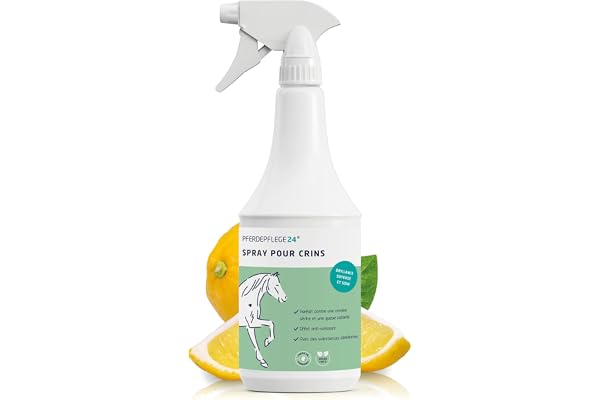 PFERDEPFLEGE24 Spray de crins pour Chevaux 1l - Brillance éclatante, facilité de démêlage & Pelage sain - 3 Tailles Disponibles de Spray pour crinière et Queue des Chevaux