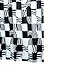 Produktbild Ridder 42370S-350 Duschvorhang Textil ca. 180 x 200 cm, Swing schwarz inklusive Ringe