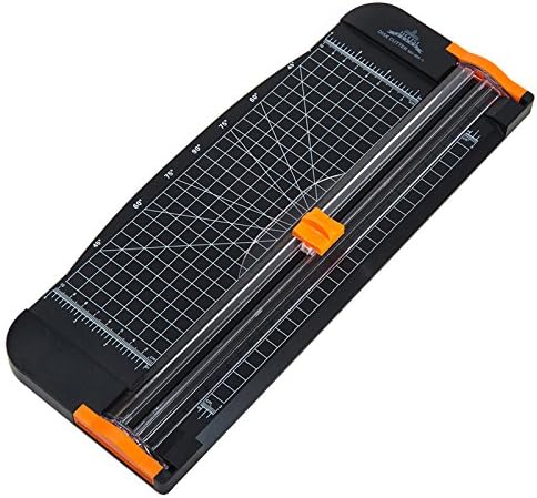 YAN YIN A4 Paper Trimmer Titanium Scrapbooking With Automatic Security Safeguard And Side Ruler Cutting Paper,Photos,Paper Label (Black)