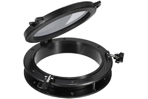BEHAVETW ORETG45 Boat Porthole, Marine Boat Yacht Window, Round Porthole Replacement for Boat Yachts, 21cm Round Opening Portlight Porthole Replacement Window Port Hole - ABS, For Boat/Yacht/RV/Industry Cars.