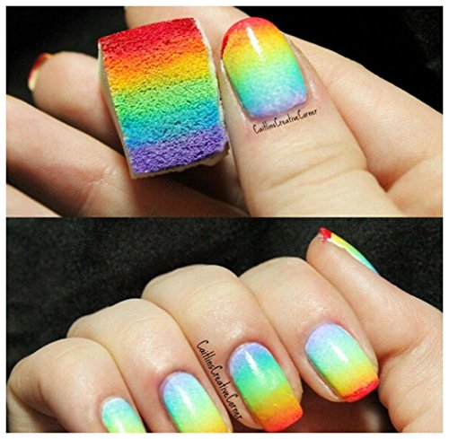 Culater® 8 Stücke weiß Nagelkunst Schwämme Farblack Manicure DIY Werkzeug