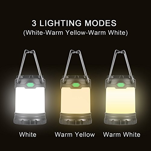 [Sonderangebot] HAMSWAN HB-09 2x LED-Camping tragbare AugenschutzLampe kampierende Laterne Außenleuchte drei Licht-Modi Doppel Batterie-Behälter für Wandern, Camping, Notfall, Ausfälle, Nachtlicht, Gartenlaterne usw schwarz [Energieklasse A+] - 2