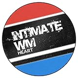 IWMH Intimate WM Heart Tapis Protège-Sol Bureau, Dure Antidérapant Silencieux pour Maison et Bureau, Forme Ronde en Duvet Cristal, 115x115cm