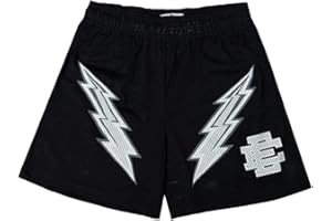 SMOSYO Eric Emanuel - Pantaloncini da uomo, in rete traspirante EE, pantaloncini sportivi da palestra, allenamento casual, con tasche