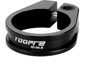 HOUSON Abrazadera de asiento de bicicleta, abrazadera de poste de asiento de bicicleta de aleación de aluminio, liberación rápida para tubo de asiento de bicicleta de montaña, color negro, 34,9 mm