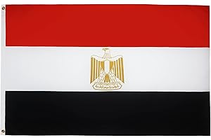 AZ FLAG - Drapeau Egypte - 90x60 cm - Drapeau Egyptien 100% Polyester Avec Oeillets Métalliques Intégrés - Pavillon 50 g