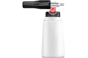OHAYORI Snow Foam Lance, Upgrade Foam Knob 1/4" Quick Release Foam Cannon for Quick Connect Pressure Washer Gun, Wide Mouth Soap Dispensal F OAM Nozzle, 180Bar Pressure Wash Trigger Gun Attachment