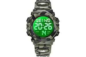 aswan watch Digitaluhr Kinder Mädchen Jungen mit Wecker,Stoppuhr,LED Licht,Datum-Sport Armbanduhr mit Silikonarmband-S/M