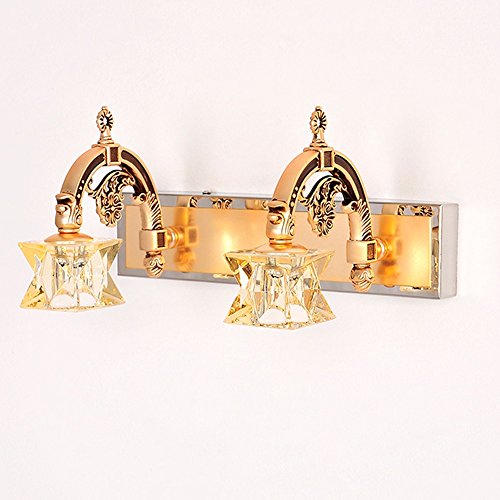 Preisvergleich Produktbild LiuJianQin Bad Lampe ZXQZ Badewannen-Kristall-LED-Spiegel-Schei... energiesparendes Wasserdichtes Wand-Licht Anti-Fog Spiegel-Kabinett-Licht Spiegellampen (Farbe : A)