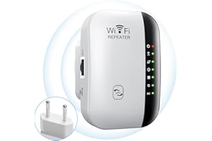 PLLYPE Wzmacniacz Wi-Fi, wzmacniacz WLAN 300 Mbit/s, 2,4 GHz WiFi Extender Booster, wzmacniacz WiFi z portem Ethernet i WPS, z trybem repeatera/AP do wszystkich urządzeń