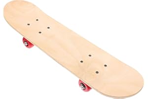 Toddmomy Planche à roulettes DIY pour Enfants - Planche De Skate en Bois Vierge à Peindre Et Graffiti - 58,5 X 14,6 Cm - 7 Couches RéSistantes
