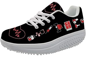 Showudesigns Travail infirmière Mode Compensées Basket Femmes Minceur Chaussures Sneaker