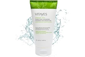 Vitayes Żel do mycia twarzy z ekstraktem z zielonej herbaty przeciwko trądzikowi i zanieczyszczeniom skóry. Głębokie oczyszczanie bez wysuszania – formuła nawilżająca, wegański