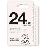 Three Mobile Pay As You Go Mobile Broadband 24 GB data SIM