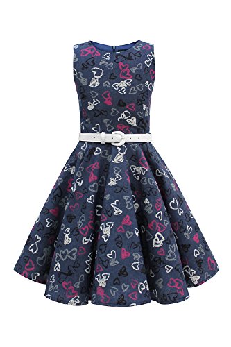 BlackButterfly Niñas 'Audrey' Vestido Vintage Años 50 Rockstar (Deni