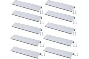 JNRFTY 10 Pezzi Maniglia per Armadi Maniglia Invisibile Maniglia di Armadio da Cucina Mobili Cassetto Spazzolato 300MM
