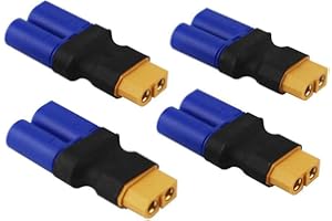 YOWOO POWER Yowoo 4pcs Femelle XT60 à l'adaptateur de connecteur mâle EC5 Aucun Fil pour Batterie RC LiPo (Femelle XT60 à la Femelle EC5)