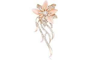 AFCJLTO Broche Bouquet, Broche En Cristal Pour Femmes, Chic Mariage, Cadeau Filles