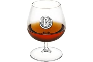 ENGLISH PEWTER COMPANY SHEFFIELD, ENGLAND English Pewter Company Verres de cognac cognac cognac 14,5 oz avec initiales monogramme - Cadeau personnalisé avec votre choix d'initiale (R) [MON218]