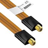 Gesamtlänge 30 cm | Kabellänge (flexibler Bereich) 21 cm | Anschlüsse: F-Buchse (beidseitig)