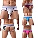 Produktbild Sansee Herren Sexy Dessous Thongs G-String Unterwäsche Männer Boxershort Shorts Unterhose Mesh Atmungsaktive Slip (M, 5 PCS Schwarz+Blau+Rot+Pink+Weiß)