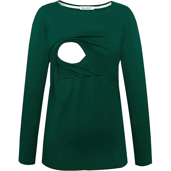 FEOYA Dames Borstvoedingsshirt met Lange Mouwen Zwangerschapsshirt Comfortabel Ritssluiting Borstvoedingspullover Katoen Bovenkleding Winter Lange Mouwen Borstvoedingskleding, grijs, 4XL