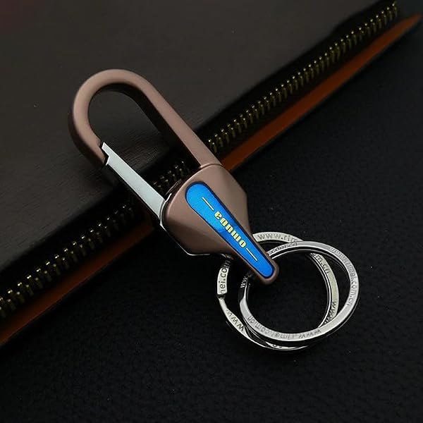 Omuda Hook Locking Metal Keychain For Men & Women - Detachable Carabiner Key Ring With Key Holder, Stylish Gift Idea - View #4
