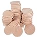 Produktbild (D: 3,5cm) 100 Stück Holzscheiben Baumscheiben Holzplättchen Holz Platten Basteln Natur Holz Scheibe Zum Basteln Bemalen für DIY Basteln Malen DIY Handwerk Dekoration (Rund Form)