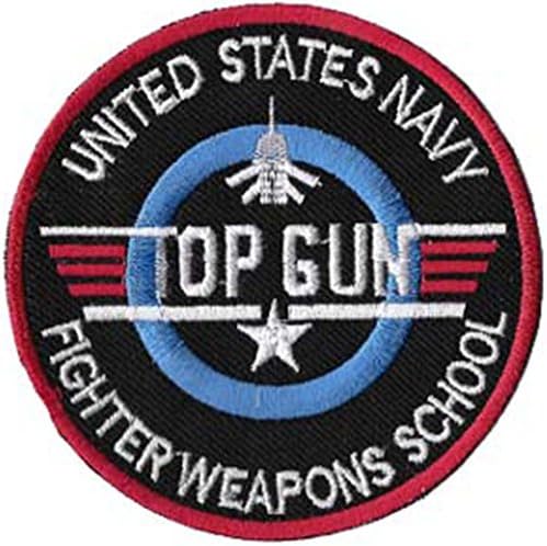 Top Gun U.S. Navy Fighter Weapons School Badge Embroidered Patch 4” Sew-on or Iron-on