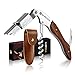 Produktbild ENROSE Korkenzieher Weinflasche Opener Sommelier Kellnermesser Holzgriff Edelstahl Doppel-schwenkbar Wein wichtige perfekt als Geschenk für Weinliebhaber