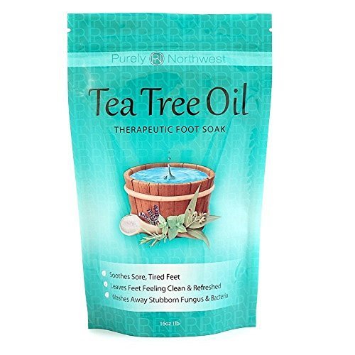 Tea Tree Oil Foot Soak With Epsom Salt, Helps Treat Nail Fungus , Athletes Foot & Stubborn Foot Odor 16oz