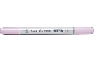 COPIC Ciao Coloured Marker Pen - (V-12) Pale Lilac, For Art & Crafts, Colouring, Graphics, Highlighter, Design, Anime, Professional & Beginners, Art Supplies & Colouring Books