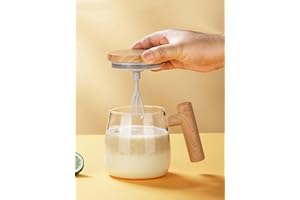 JOKAPY Tazza da Caffè Automescolante 400ml, Tazza da Caffè Elettrica 7000 rpm, Self Stirring Coffee Mug, Tazza da Caffè con Agitatore Elettrico per Mescolare Caffè Tè Cioccolata Calda Latte(Trasparente)
