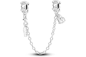 Parmuz 925 Sterling silver catena di sicurezza per braccialetto amore farfalla malocchio stopper distanziatore Charms clip ciondoli perline regalo gioielli per le donne