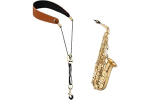 GNHG Saxophone Strap for Adults and Children, Adjustable Saxophone Neck Strap with Adjustable Metal Buckle, Saxophone Strap, Alto Saxophone, Tenor Saxophone
