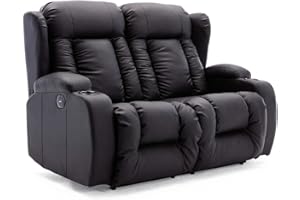 More4Homes CAESAR ELECTRIC HIGH BACK LUXURY BOND GRADE LEATHER RECLINER 3 + 2 + 1 SOFA ARMCHAIR SET SUITE