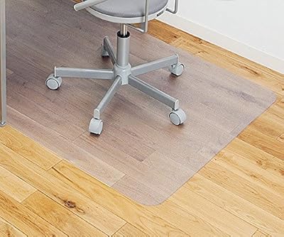 Giovara Tapis transparent pour protection de sols durs, rectangulaire, haute résistance aux impacts, antidérapant, matériel non recyclable, Vinyle, 75 x 120cm (2.5'x4')
