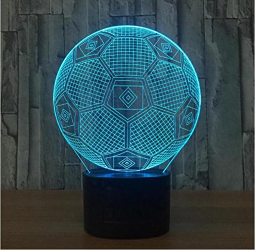 ZT Football 3D Creative Colorful Night Light Bluetooth Audio Acrylic Lamp Smart Home USB Powered Led Lights