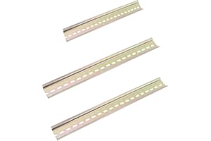 YQ Yue QIN Lot de 3 Rail DIN Rails U-Groove Métal Fendue Rail de Montage pour Le Coupe-Circuit Rails de Montage DIN 35 mm de Large en Acier avec Fente (Deux Tailles)
