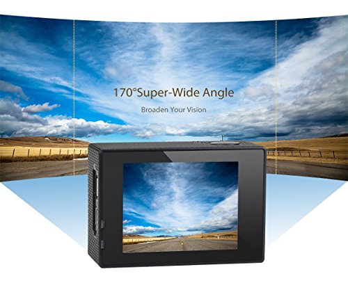 WiMiUS Action Cam 4K Action Kamera WiFi Actioncam HD 16MP Wasserdichte Helmkamera mit 2Akkus, 16GB High-Speed Karte - 3