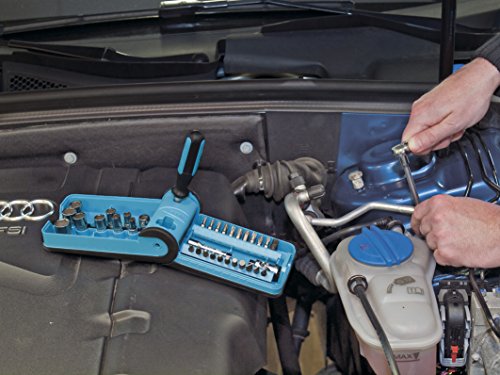 HAZET Profi-Steckschlüssel-Satz Vierkant/Sechskant (6,3 mm (1/4 Zoll), 38-teilig, mit Umschaltknarre 863P, Aufbewahrung im praktischen HAZET SmartCase) 856-1 - 4