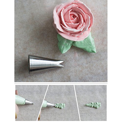 Satz 7pcs Russische Blatt Vereisung Rohrdüsen Kuchendekoration Düsen Tülle Spritzdüse Spritztülle Garniertülle Spitzen DIY Werkzeug - 7