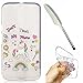 Produktbild Motorola Moto G4 / G4 Plus Hülle , Edaroo Cute Cartoon Regenbogen Einhorn Muster Urtradünne Stoßfeste TPU Handy Case Kratzfeste Handyhülle Handy Schützt Hülle Tasche Backcove für Moto G4 / G4 Plus - Don't Touch My Phone