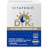 Vitafenix D3 1000 IU 20 mL D3K2 Drop Supplement Containing Vitamin K2 and Pumpkin Seed Oil