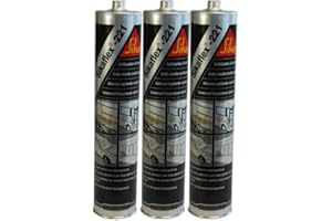 SILKA 3x Sikaflex -221 Dichtstoff Karosseriedichtmasse Spoilerkleber Schwarz