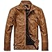 Produktbild GITVIENAR Herren Lederjacke Top-Modell Fashion Winterjacke/Herbstjack PU-Lederjack discothe Style Jack für Männer & Jugendliche