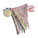 Price comparison product image Vintage Floral Washable Cotton Bunting 8 Metres 15 Pennants