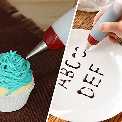 Schokolade Stift für Backen, Soriace® Prämie Silikon Tortenspritze / Garnierspritze / Spritztüllen / Spritzenstift Kuchen Deko für Küche, Speisen, Bar - 3