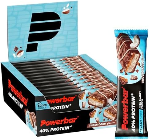 Powerbar - 40% Protein+Crisp - Choco Coco - 12x40g - Barretta ad alto contenuto proteico - Basso contenuto di zuccheri